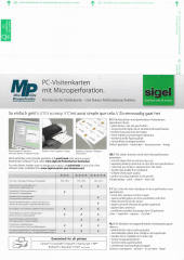 sigel Visitenkarten, 85 x 55 mm, 185 g/qm